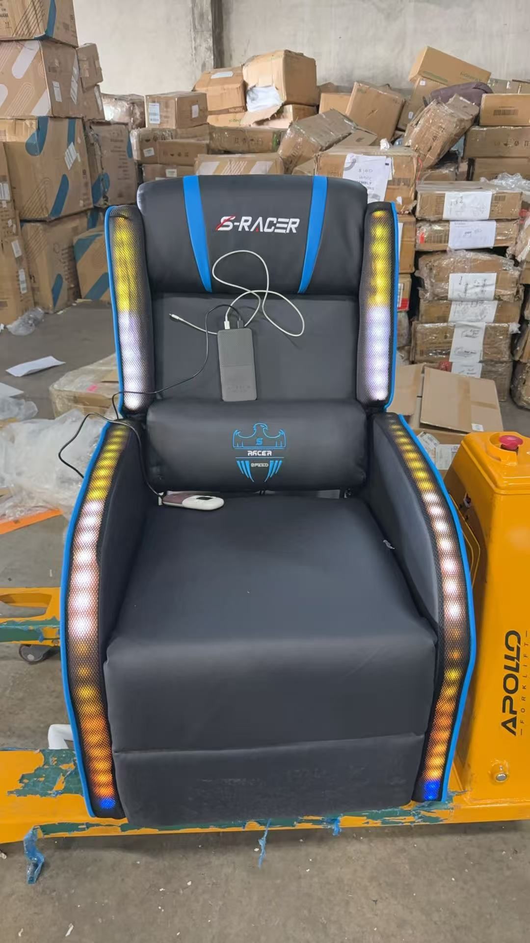 LED Gaming Massage Recliner Chair