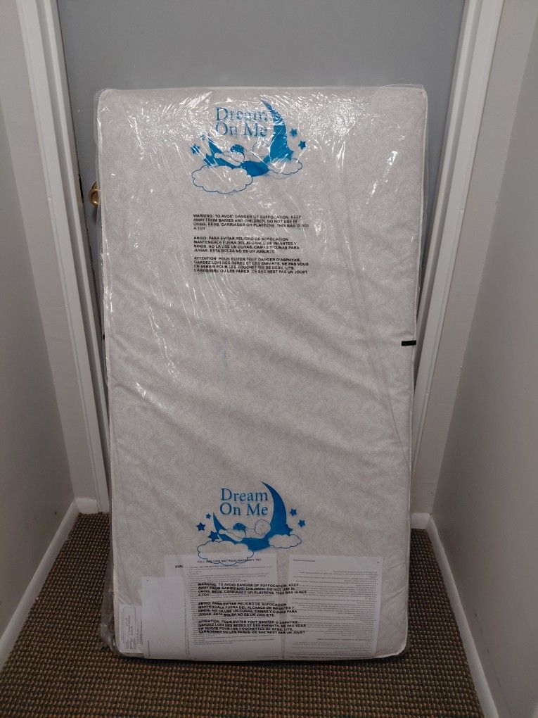 Dream On Me Crib Mattress $50 New In Factory Plastic Still Available 