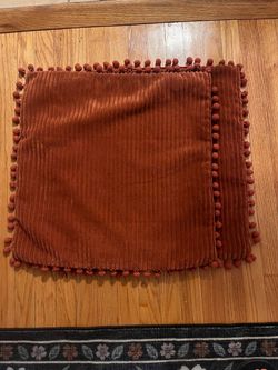 2 Pillows + 2 Terracotta cases 20x20 inches