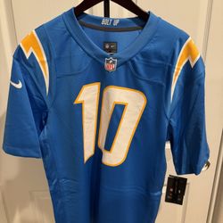 Chargers #10 Justin Herbert Nike Powder Blue Player Game Jersey  SIZE: MENS SMALL 