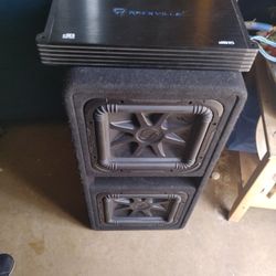 Dual 12" Subwoofer Kicker L7s  And Rockville 6000 Watt Amp.