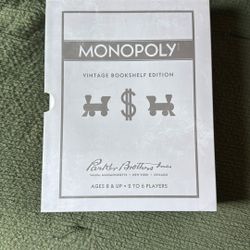 MONOPOLY GAME - BOOKSHELF EDITION