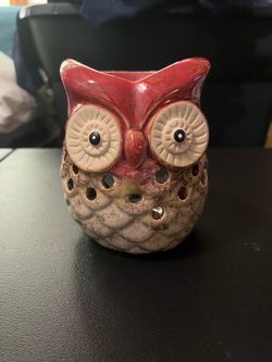 Rustic Owl Candle Ceramic Candle Holder