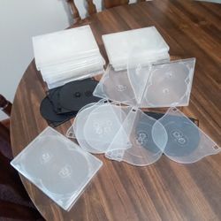 4 Plastic DVD Storage Cases