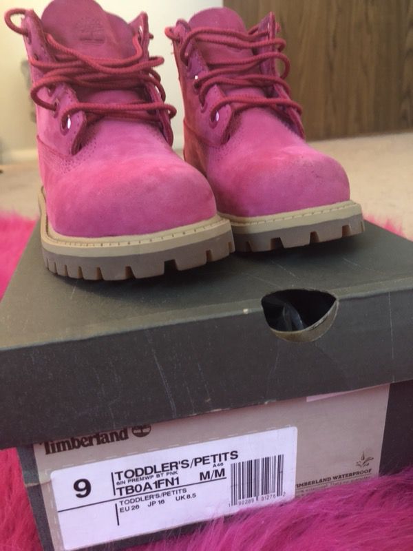 Pink Timberland boots
