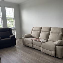 2 Pc Reclining Couch Set