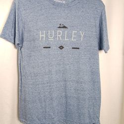 HURLEY Men’s Graphic T-Shirt Small Blue Skater Casual Crew Neck Adult Tee