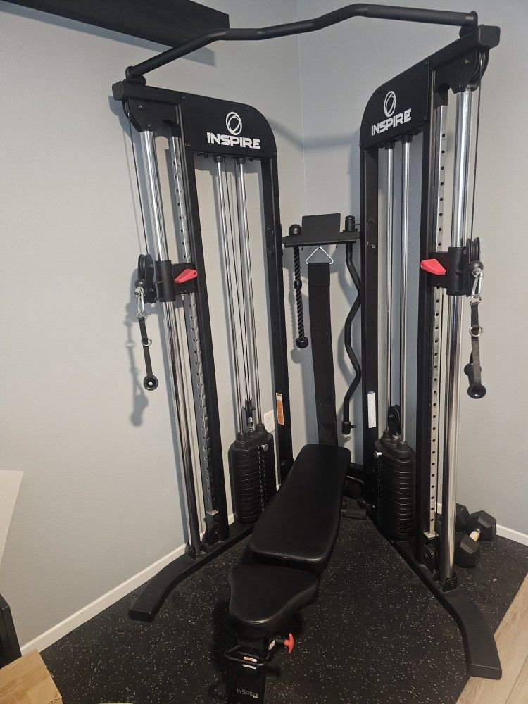 Inspire Fitness FTX Functional Cable Weights Trainer With Bench