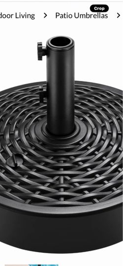 Black Patio Umbrella Base Stand