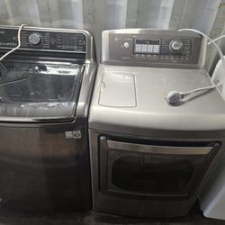 Lg Washer And Dryer Set Topload 30-day Warranty 