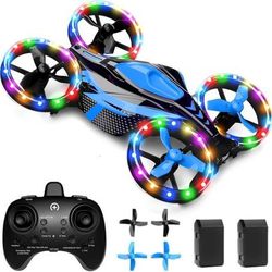 Brand New Easy Fly Drone for Kids with LED Lighting, works on Land or Air
