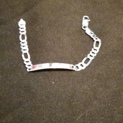 925 Italy Silver Engravable ID Bracelet (#254)
