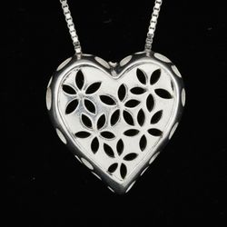 Heart of Bloom Pendant - Sterling Silver