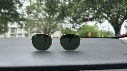 Ray Ban 51021 Polarized Hexagonal Lens Sunglasses