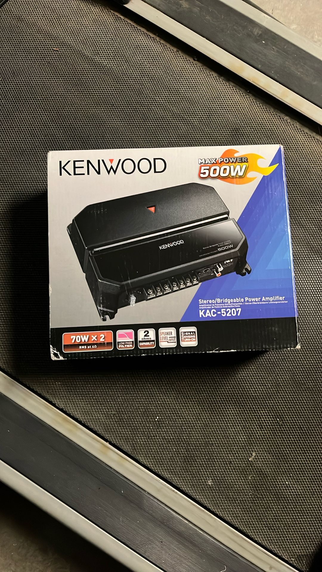 Kenwood 2 Channel Bass Amplifier 500 Watts Max For Subwoofers