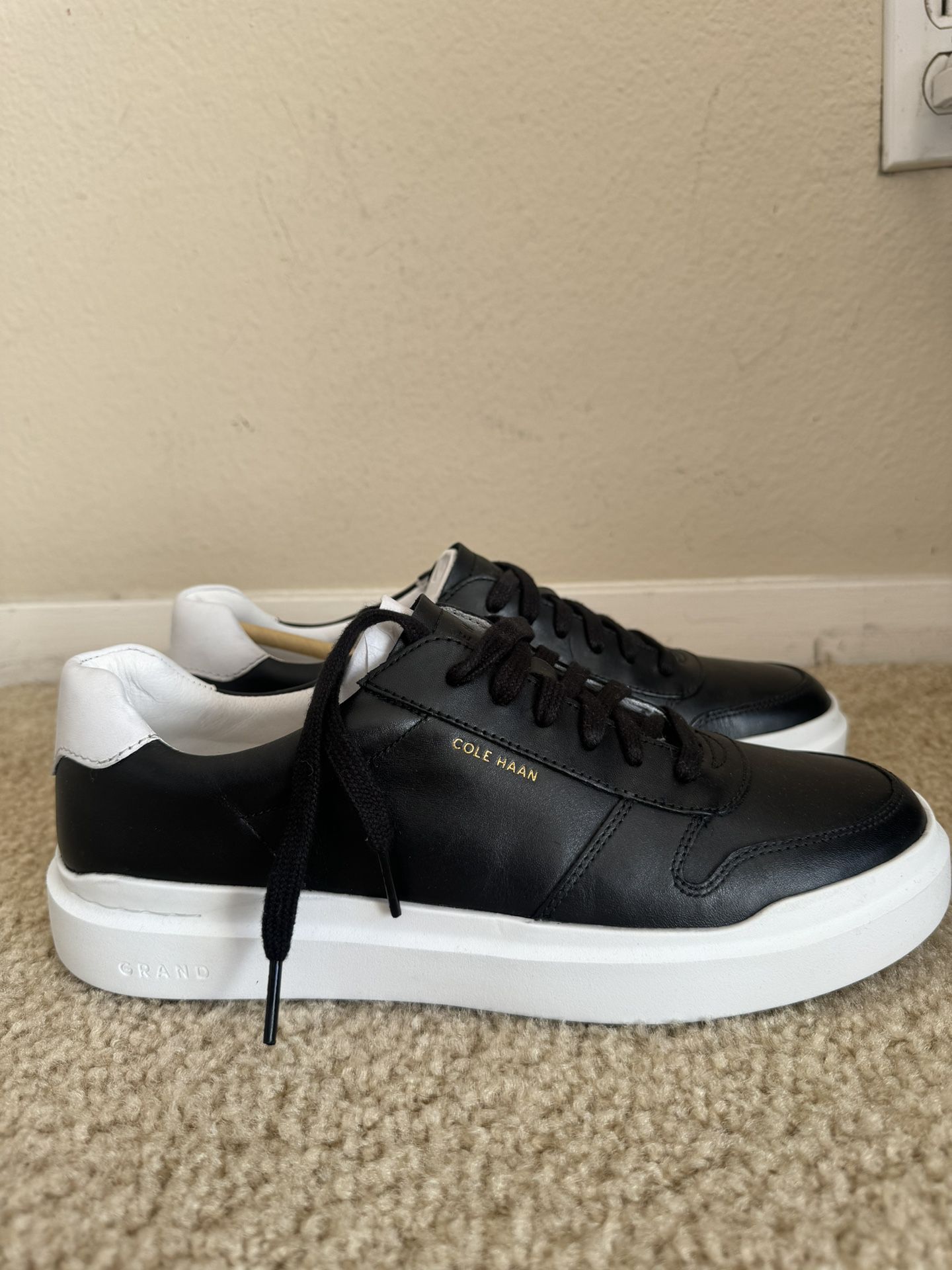 Brand New Cole Haan Leather GrandPro Tennis Sneakers 9.5B