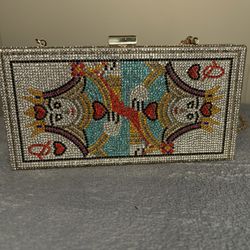Rhinestone Queen Of Hearts Purse/Clutch 