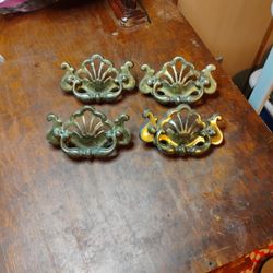4 Vintage Drawer Handles