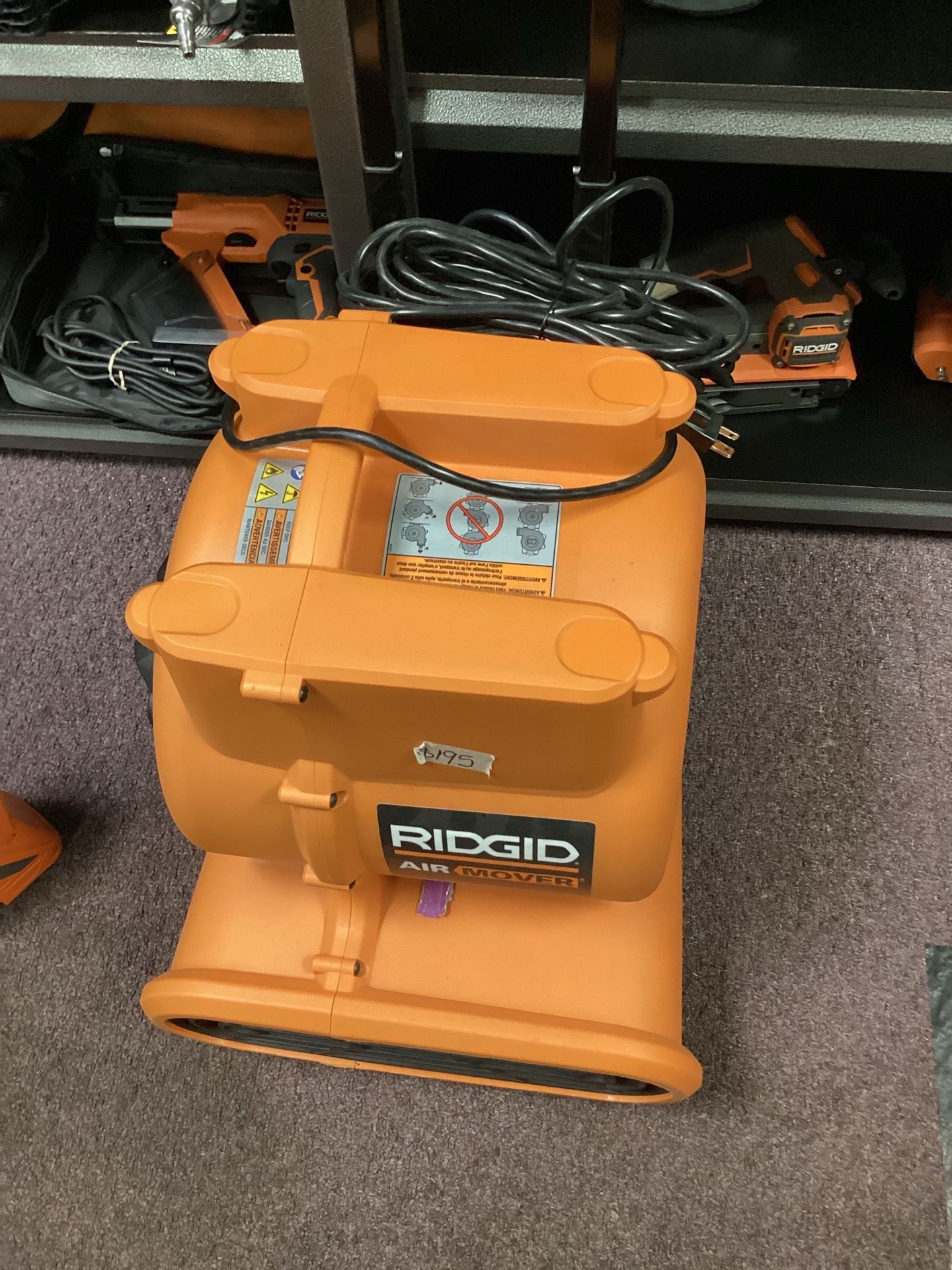 Ridgid Corded 3-Speed Air Mover $195