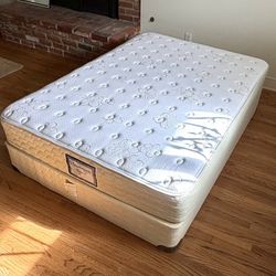 Sealy Posturepedic Full Size Mattress, Box Spring + Bedframe (Reduced!)