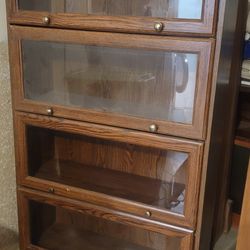 Real Wood And Glass Display Case