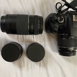 Canon Rebel T6 (with wide and telephoto lense, bag and battery)