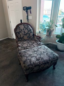 Accent Chair and Ottoman Set