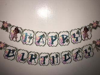 Moana birthday Banner