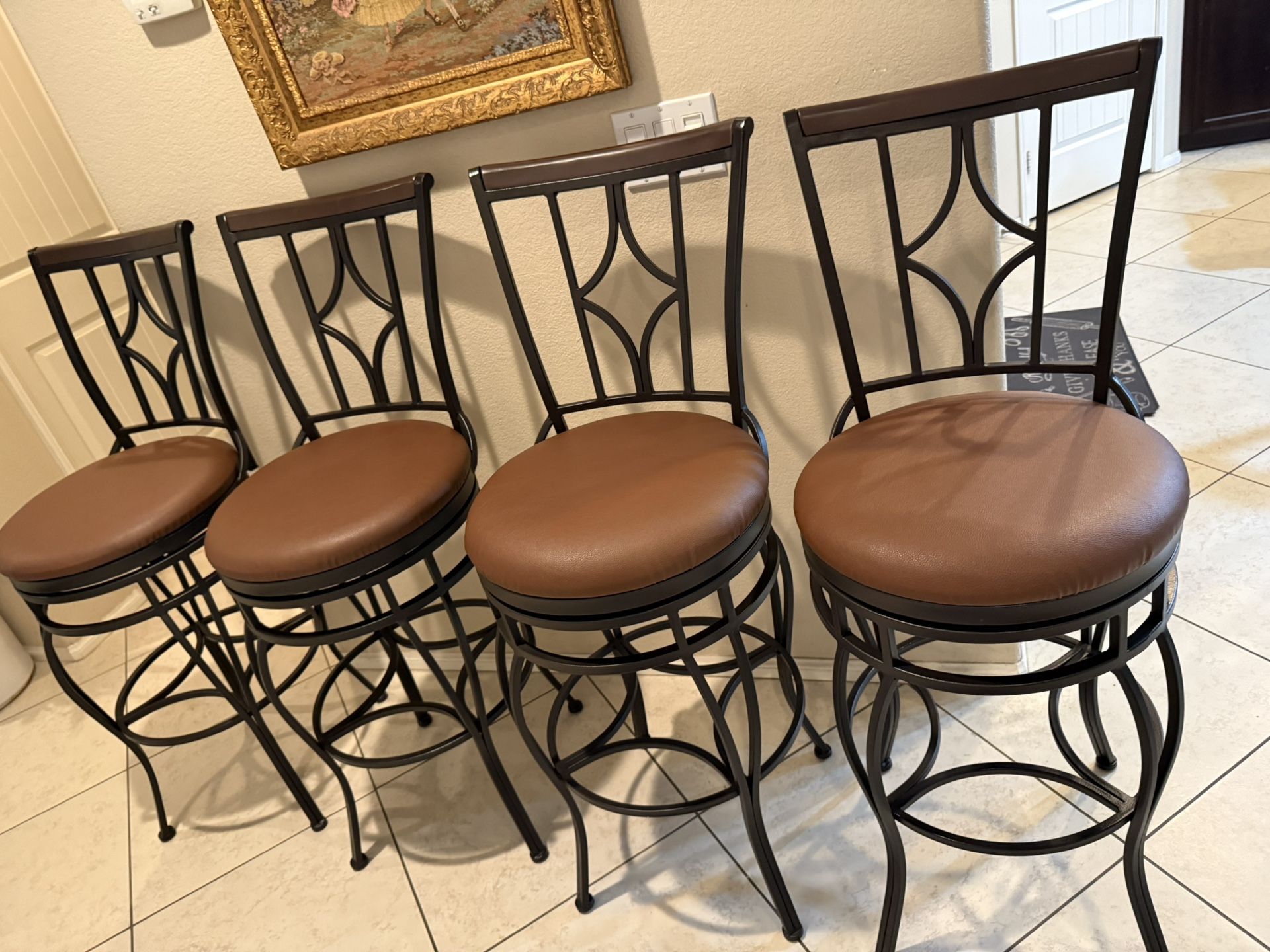 set of 4 new bar stool swivel sturdy