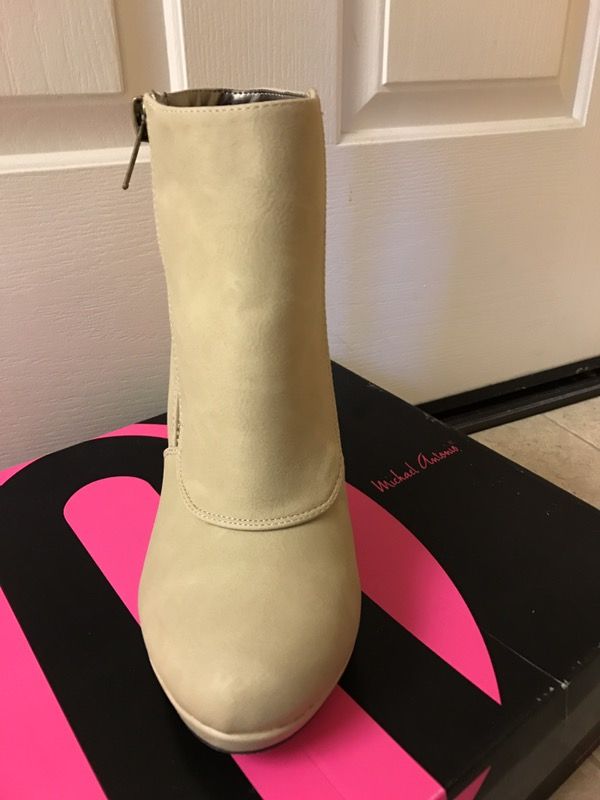 Ivory ankle boots size 8.5