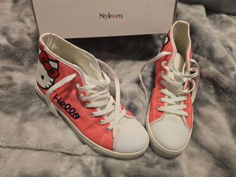 Hello Kitty High-Top Canvas Sneakers