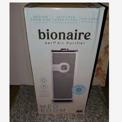 NEW Bionaire True HEPA AER1 Mini Tower Air Purifier 3-Stage Filtration System White Medium Rooms Home Health 