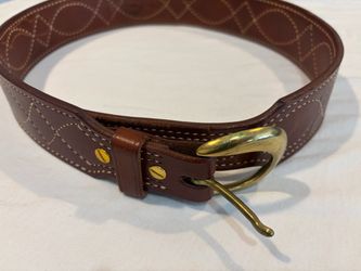 Roy’s Custom Brown Leather 2” Belt 36” Waist