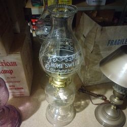 Vintage Home Sweet Home Oil Lamp