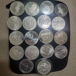Assorted 1 Oz 999 Silver Coins.  $89 Each