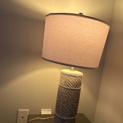 2X Table Lamp with Nightlight for Living Room Bedroom Farmhouse Bedside Nightstand Lamps