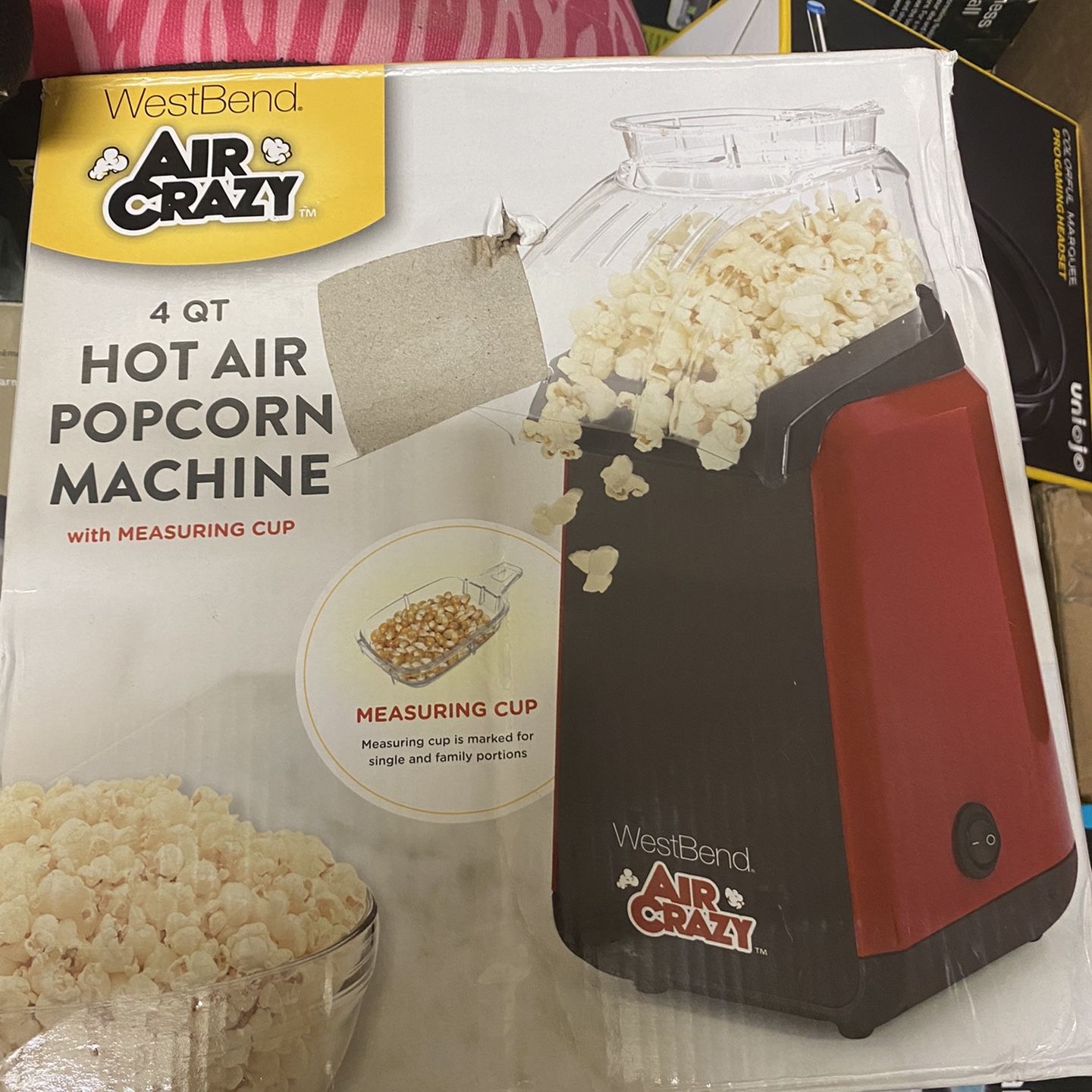 West Bend Air Crazy 4 qt. Hot Air Popcorn Machine Red