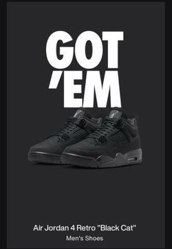 Jordan 4 Black Cats Size 10 