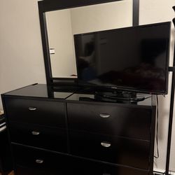 Dresser, mirror and night stand