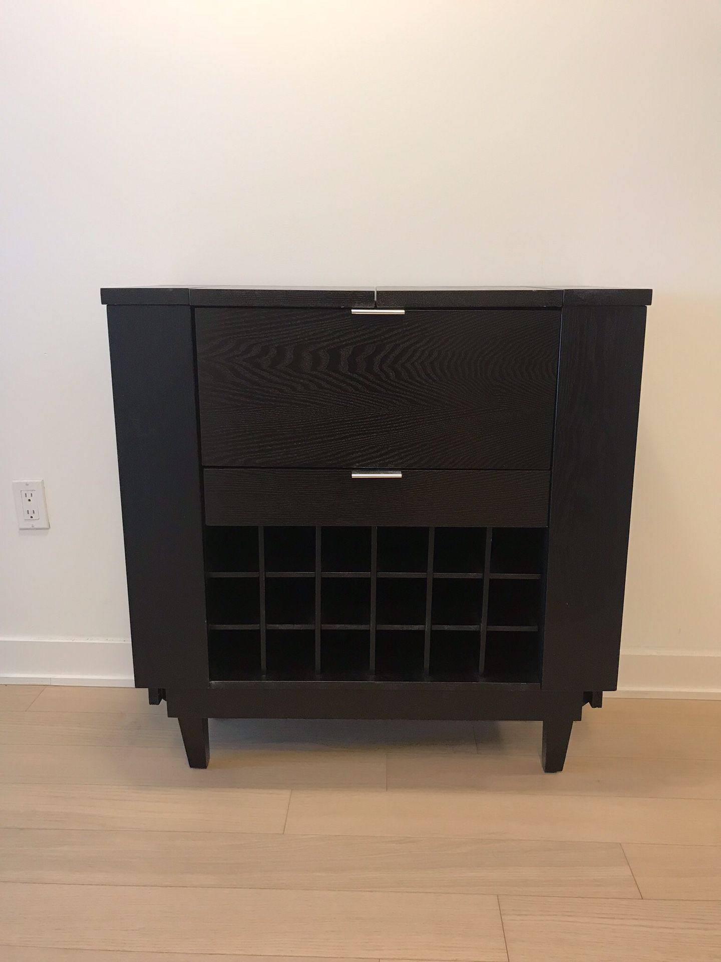 Crate & Barrel - Parker Spirits Ebony Bar Cabinet