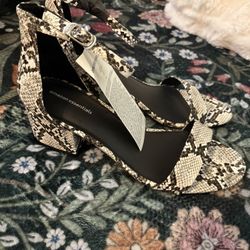 Snake Skin Chunky Heels Size 11