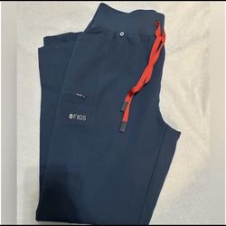 Large Tall Figs Medical Team Nav Blue Scrub Pants