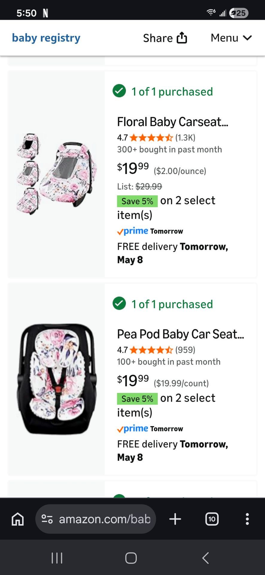 Car seat cover and head support
