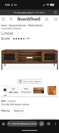 Room and board Linear Media Console