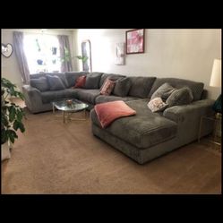 5 Piece Oversized Sectional Right Arm Facing Chaise 