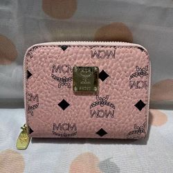 Loveless Mini Zip Around Wallet in Pink Monogram Visetos 