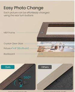 NEW! SONGMICS Collage Picture Frame Black