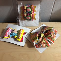 Set Of Cocomelon Hair Bows