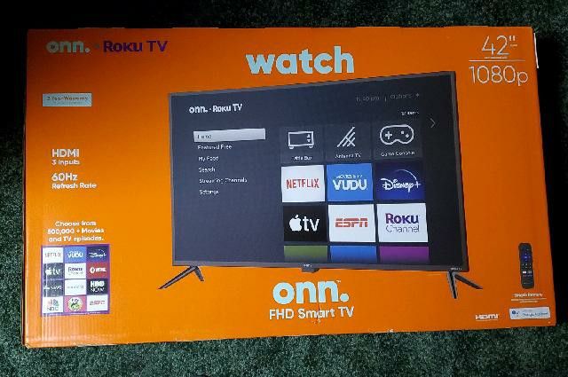 42" Onn Roku Tv Brand New, Not used