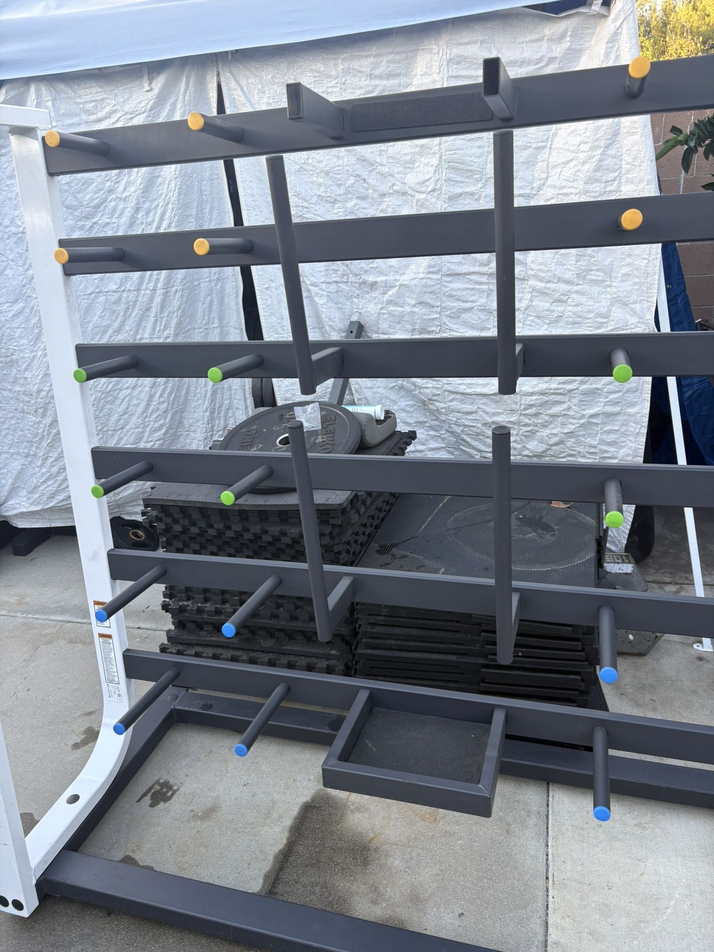 Life Fitness Weights Storage Rack For Standard 1” Weights 